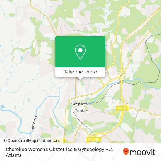 Mapa de Cherokee Women's Obstetrics & Gynecology PC