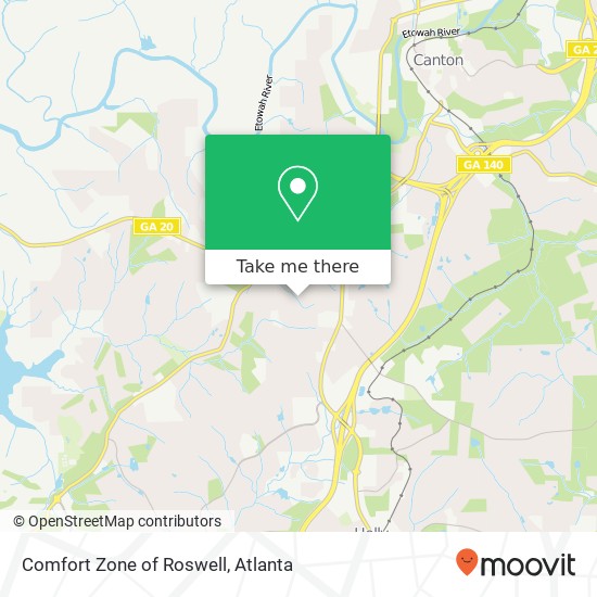 Comfort Zone of Roswell map