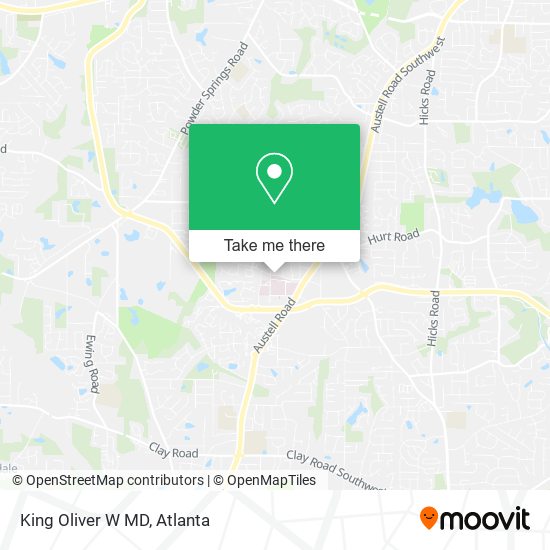 King Oliver W MD map