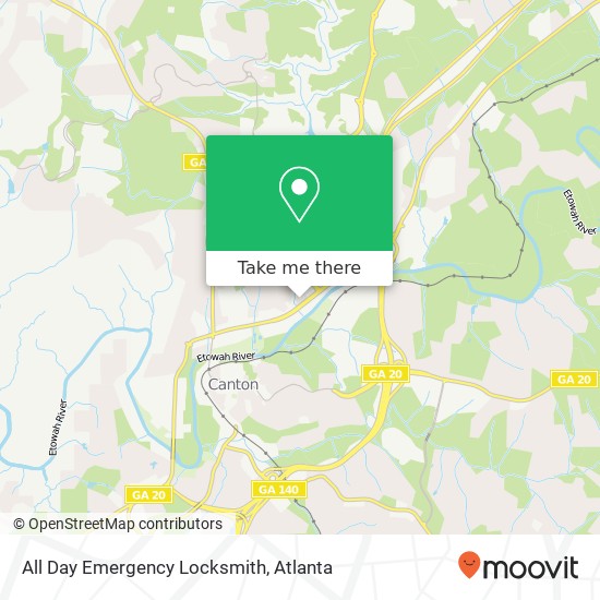 All Day Emergency Locksmith map