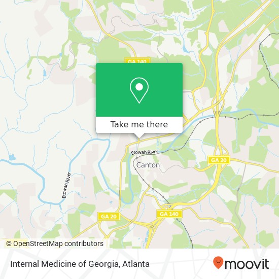 Internal Medicine of Georgia map