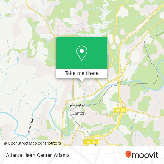 Mapa de Atlanta Heart Center