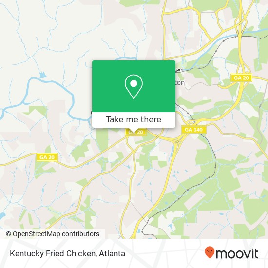 Kentucky Fried Chicken map