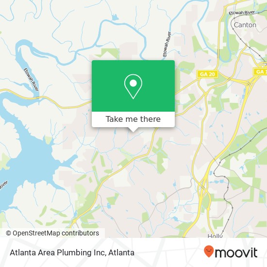 Mapa de Atlanta Area Plumbing Inc