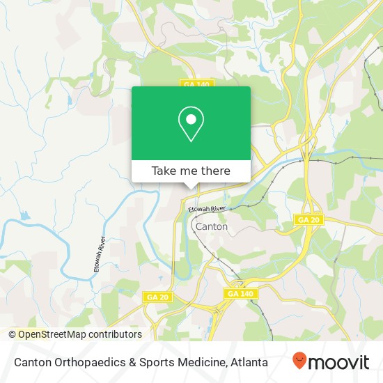 Mapa de Canton Orthopaedics & Sports Medicine