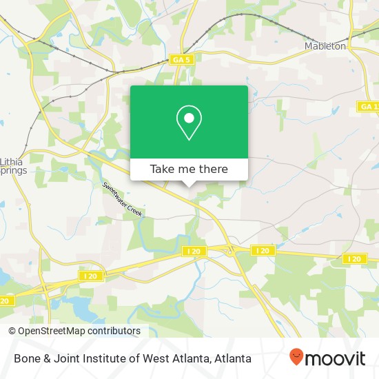 Mapa de Bone & Joint Institute of West Atlanta