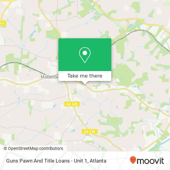 Guns Pawn And Title Loans - Unit 1 map