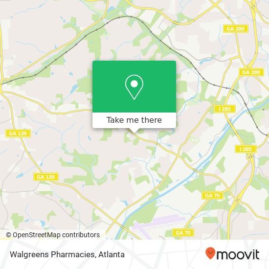 Mapa de Walgreens Pharmacies