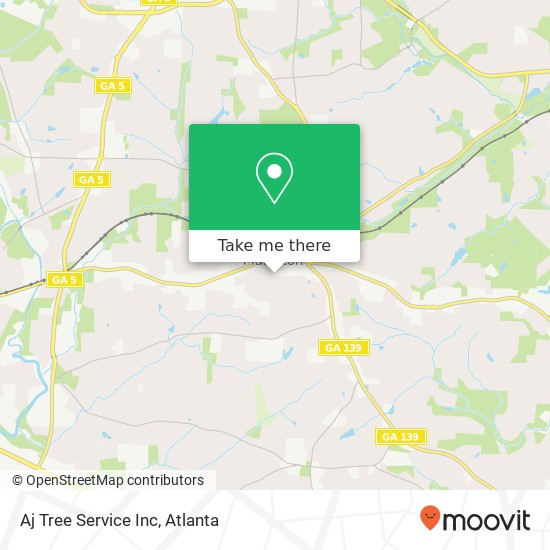 Aj Tree Service Inc map