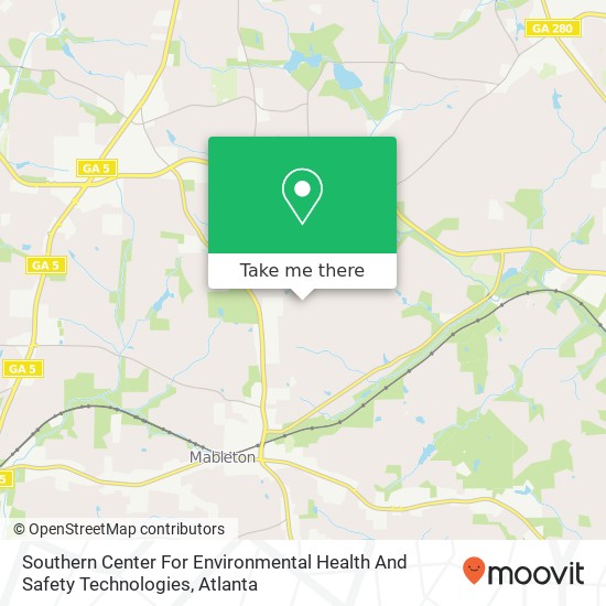 Southern Center For Environmental Health And Safety Technologies map