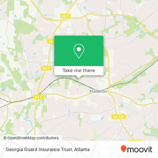 Georgia Guard Insurance Trust map
