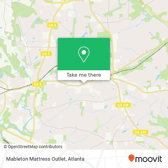 Mapa de Mableton Mattress Outlet