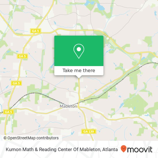 Kumon Math & Reading Center Of Mableton map