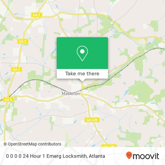 Mapa de 0 0 0 0 24 Hour 1 Emerg Locksmith