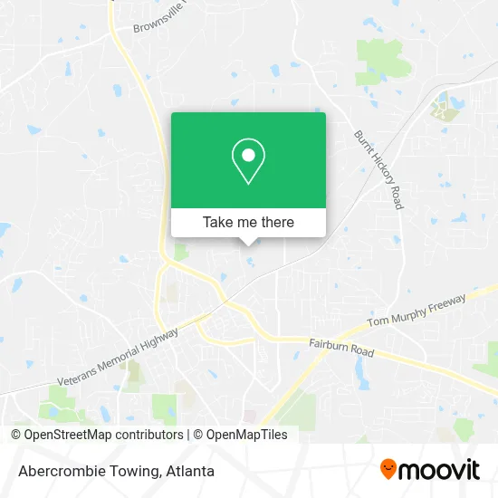 Abercrombie Towing map