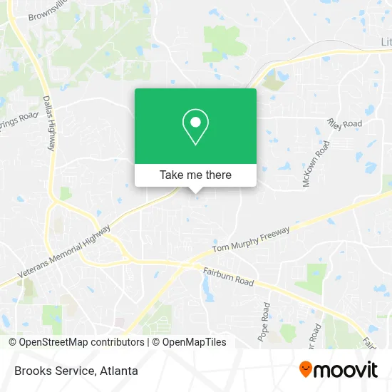 Brooks Service map