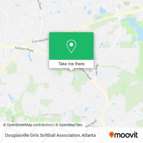 Douglasville Girls Softball Association map