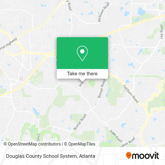 Douglas County School System map