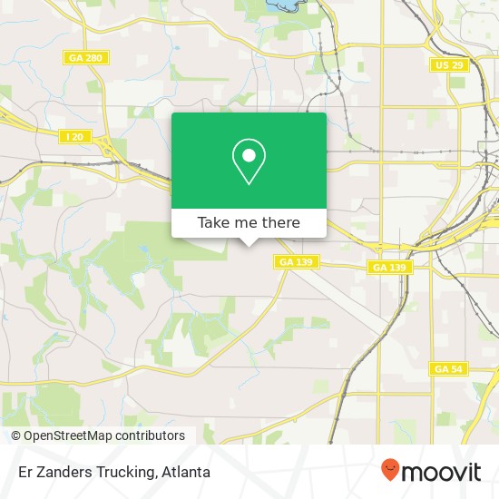 Er Zanders Trucking map