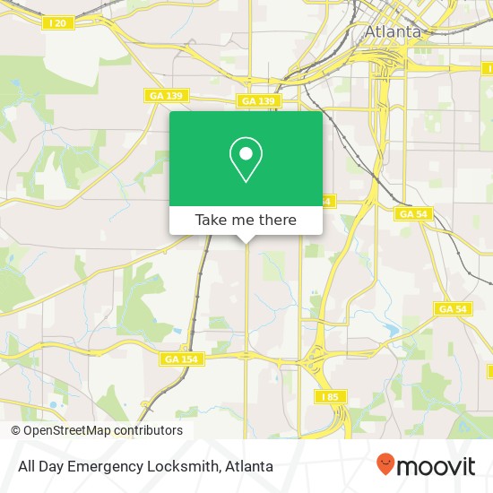 All Day Emergency Locksmith map