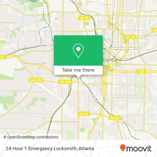 Mapa de 24 Hour 1 Emergency Locksmith