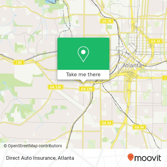 Mapa de Direct Auto Insurance