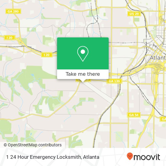 Mapa de 1 24 Hour Emergency Locksmith