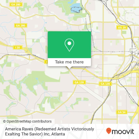 America Raves (Redeemed Artists Victoriously Exalting The Savior) Inc map