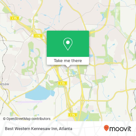 Best Western Kennesaw Inn map