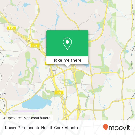 Mapa de Kaiser Permanente Health Care