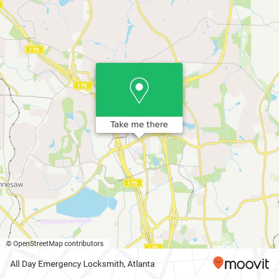 All Day Emergency Locksmith map