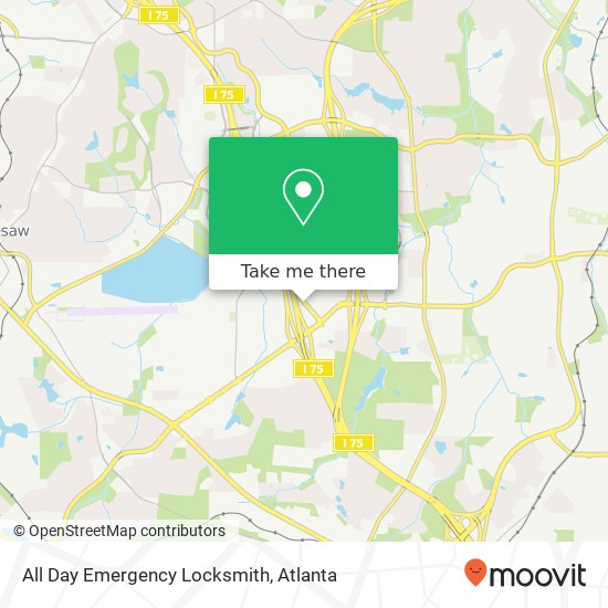 All Day Emergency Locksmith map