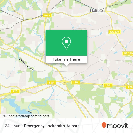 24 Hour 1 Emergency Locksmith map