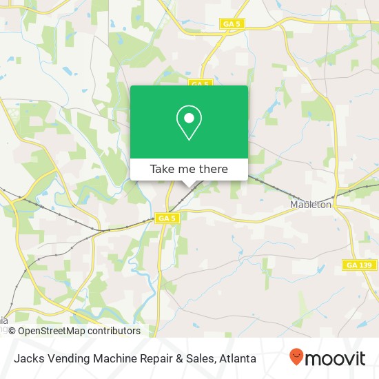 Mapa de Jacks Vending Machine Repair & Sales