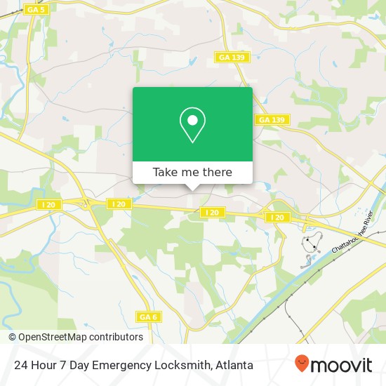 24 Hour 7 Day Emergency Locksmith map