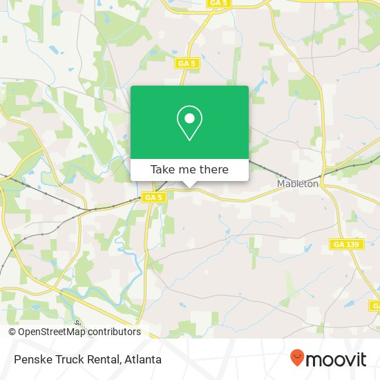 Mapa de Penske Truck Rental