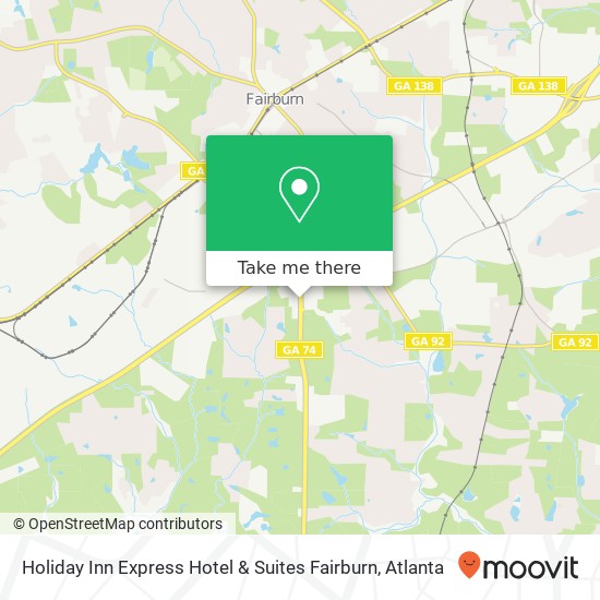 Holiday Inn Express Hotel & Suites Fairburn map