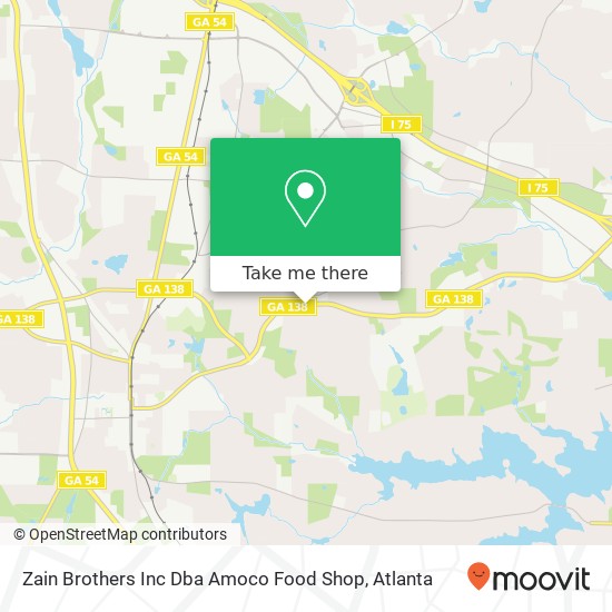 Mapa de Zain Brothers Inc Dba Amoco Food Shop