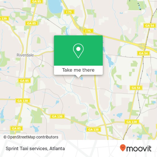 Sprint Taxi services map