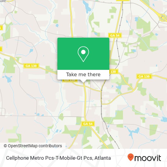 Cellphone Metro Pcs-T-Mobile-Gt Pcs map
