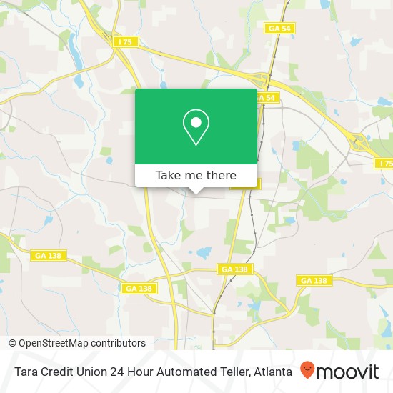 Mapa de Tara Credit Union 24 Hour Automated Teller