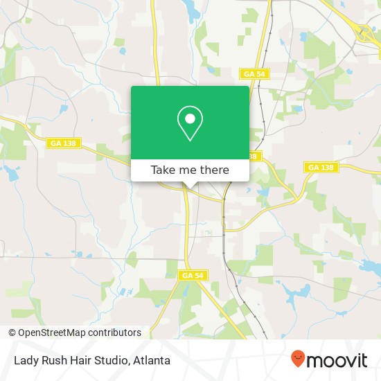 Lady Rush Hair Studio map