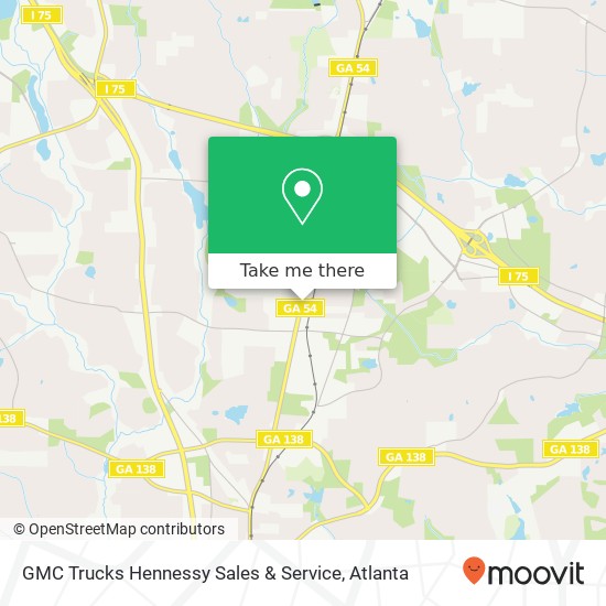 GMC Trucks Hennessy Sales & Service map