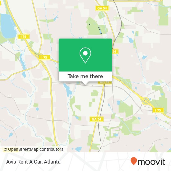 Avis Rent A Car map