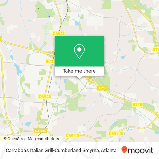 Carrabba's Italian Grill-Cumberland Smyrna map