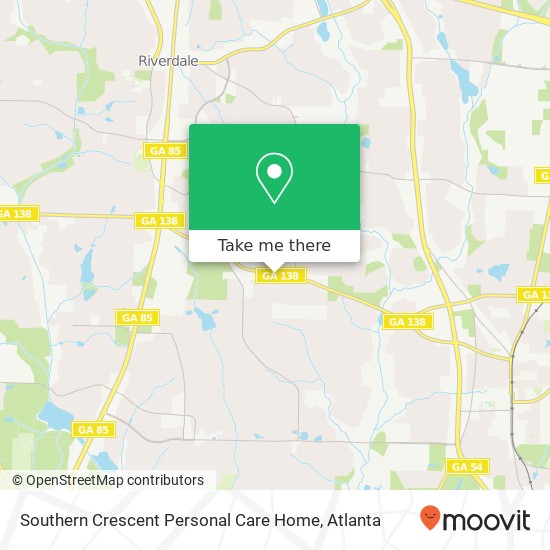 Southern Crescent Personal Care Home map