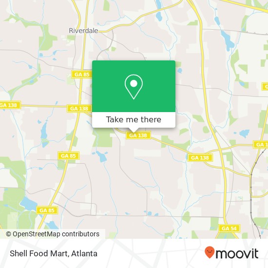 Shell Food Mart map