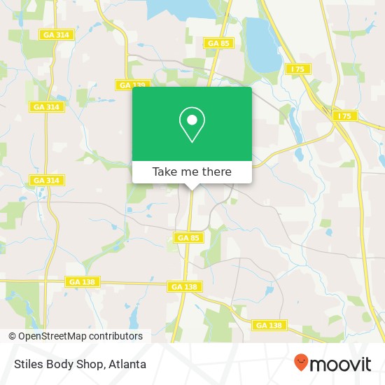 Mapa de Stiles Body Shop