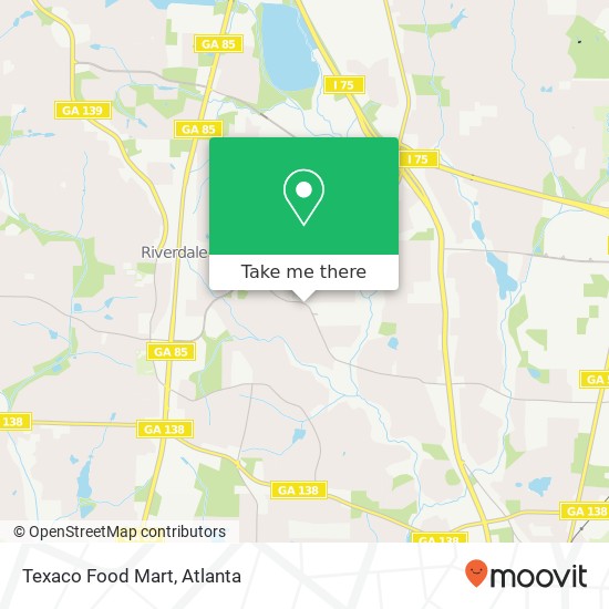 Mapa de Texaco Food Mart