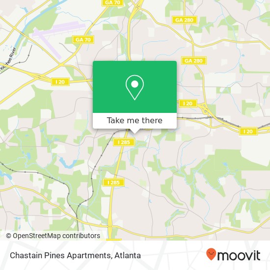 Mapa de Chastain Pines Apartments